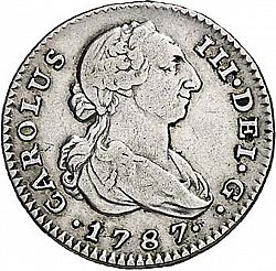 Large Obverse for 1 Real 1787 coin