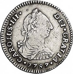 Large Obverse for 1 Real 1787 coin