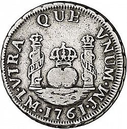 Large Reverse for 1 Real 1761 coin