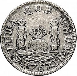 Large Reverse for 1 Real 1767 coin