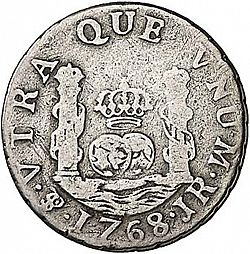 Large Reverse for 1 Real 1768 coin