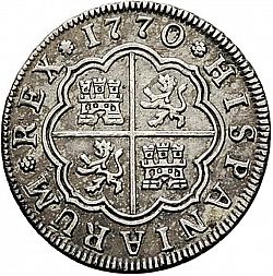 Large Reverse for 1 Real 1770 coin