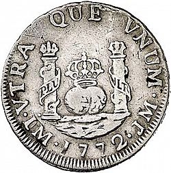 Large Reverse for 1 Real 1772 coin