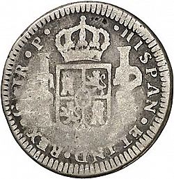 Large Reverse for 1 Real 1772 coin