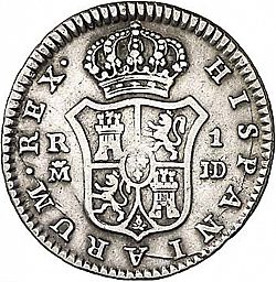 Large Reverse for 1 Real 1783 coin