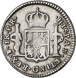 Large Reverse for 1 Real 1787 coin
