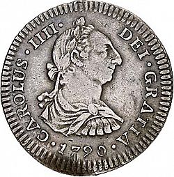 Large Obverse for 1 Real 1790 coin