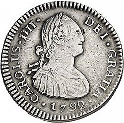 Large Obverse for 1 Real 1792 coin