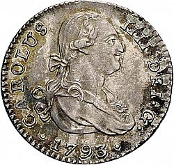 Large Obverse for 1 Real 1793 coin