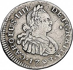 Large Obverse for 1 Real 1793 coin
