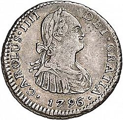 Large Obverse for 1 Real 1796 coin