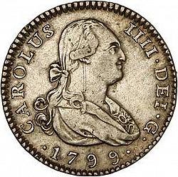 Large Obverse for 1 Real 1799 coin