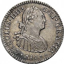 Large Obverse for 1 Real 1801 coin