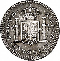 Large Reverse for 1 Real 1790 coin