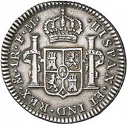 Large Reverse for 1 Real 1792 coin