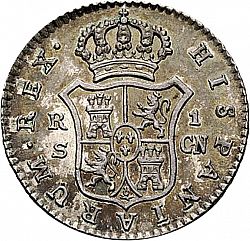 Large Reverse for 1 Real 1793 coin