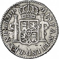 Large Reverse for 1 Real 1793 coin