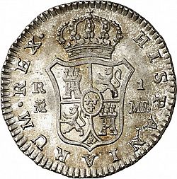 Large Reverse for 1 Real 1797 coin