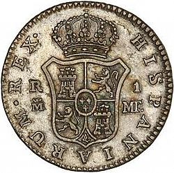 Large Reverse for 1 Real 1799 coin