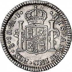 Large Reverse for 1 Real 1801 coin