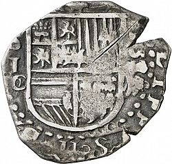 Large Obverse for 1 Real 1591 coin