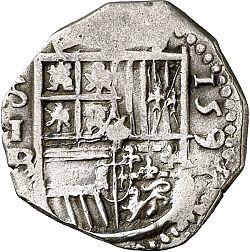 Large Obverse for 1 Real 1595 coin