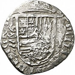 Large Obverse for 1 Real 1595 coin