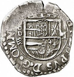 Large Obverse for 1 Real 1598 coin