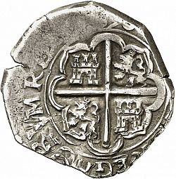 Large Reverse for 1 Real 1598 coin