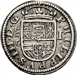 Large Obverse for 1 Real 1608 coin