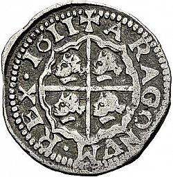 Large Reverse for 1 Real 1611 coin