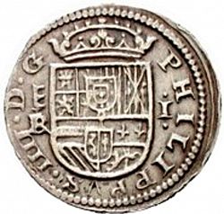 Large Obverse for 1 Real 1652 coin