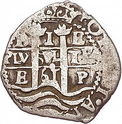 Large Obverse for 1 Real 1661 coin
