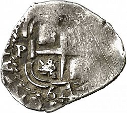 Large Reverse for 1 Real 1664 coin