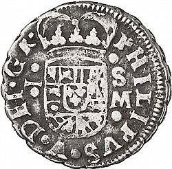 Large Obverse for 1 Real 1708 coin