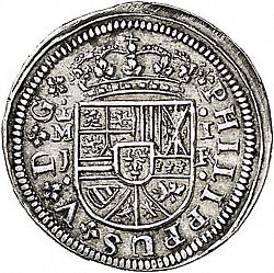 Large Obverse for 1 Real 1717 coin