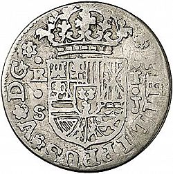 Large Obverse for 1 Real 1717 coin