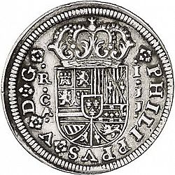 Large Obverse for 1 Real 1719 coin