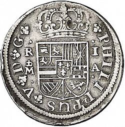 Large Obverse for 1 Real 1726 coin