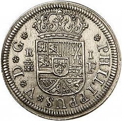 Large Obverse for 1 Real 1726 coin