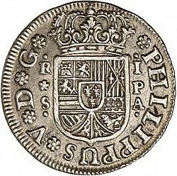 Large Obverse for 1 Real 1732 coin