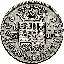 Large Obverse for 1 Real 1738 coin