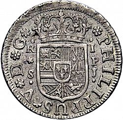 Large Obverse for 1 Real 1738 coin