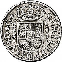 Large Obverse for 1 Real 1740 coin