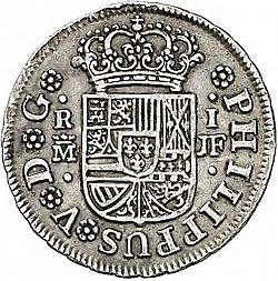 Large Obverse for 1 Real 1741 coin
