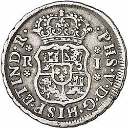 Large Obverse for 1 Real 1742 coin