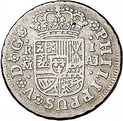 Large Obverse for 1 Real 1745 coin