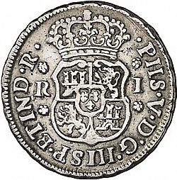 Large Obverse for 1 Real 1746 coin