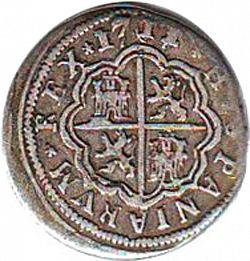 Large Reverse for 1 Real 1711 coin