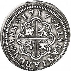 Large Reverse for 1 Real 1717 coin